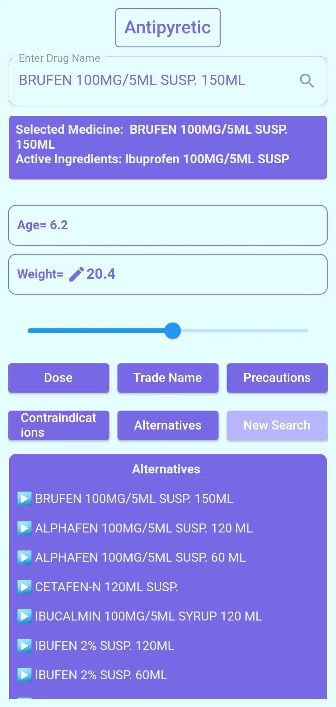 Pedia Dose | Dose Calculator | Indus Appstore | Screenshot