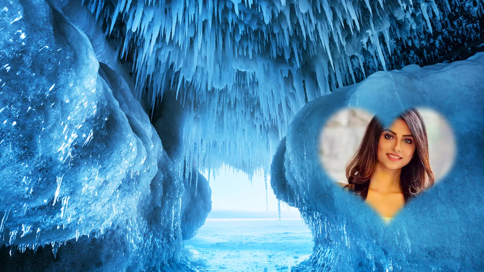 Frozen Cave Photo Frames Edit | Indus Appstore | Screenshot