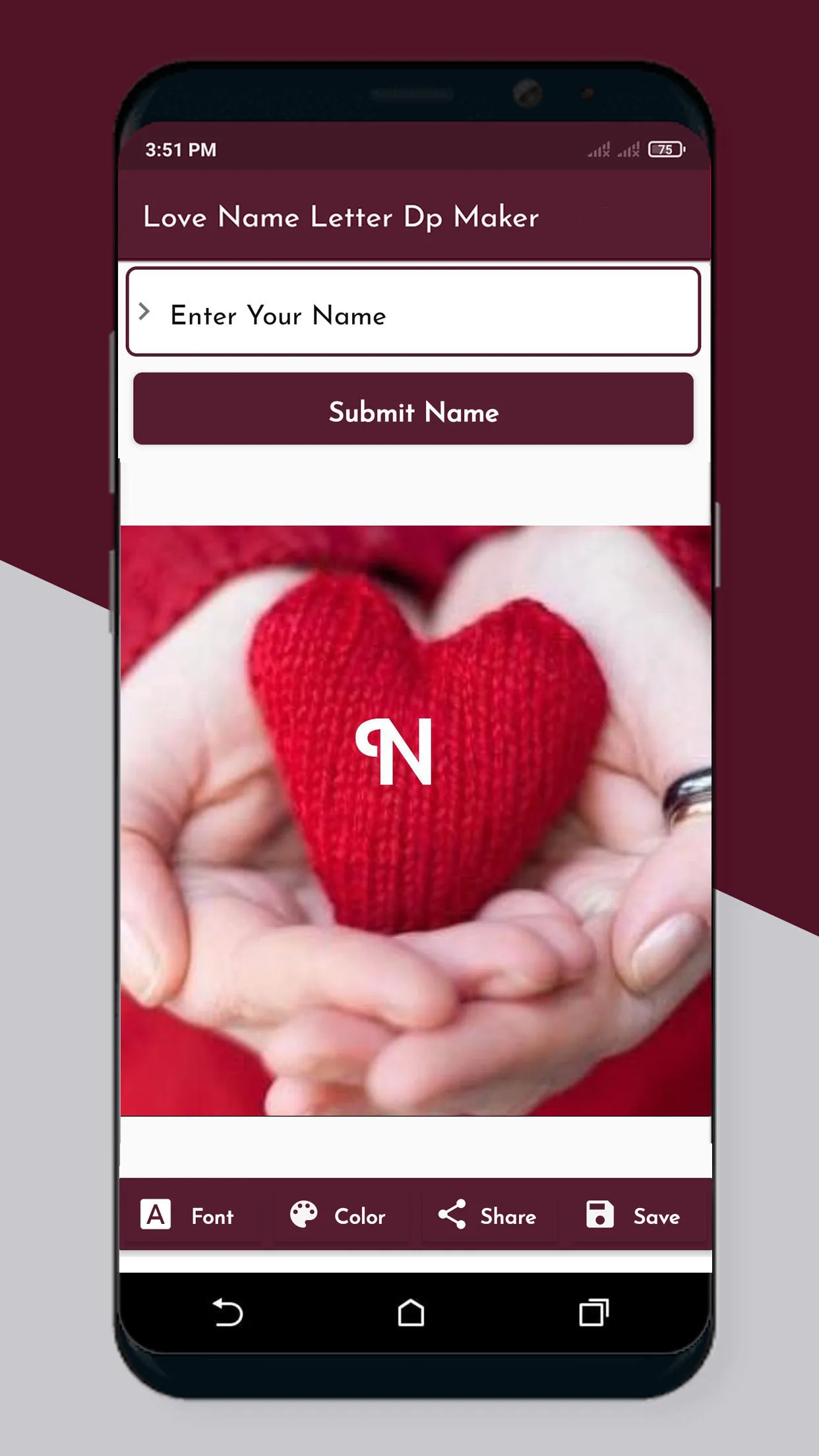 Love Name Letter DP Maker 2024 | Indus Appstore | Screenshot