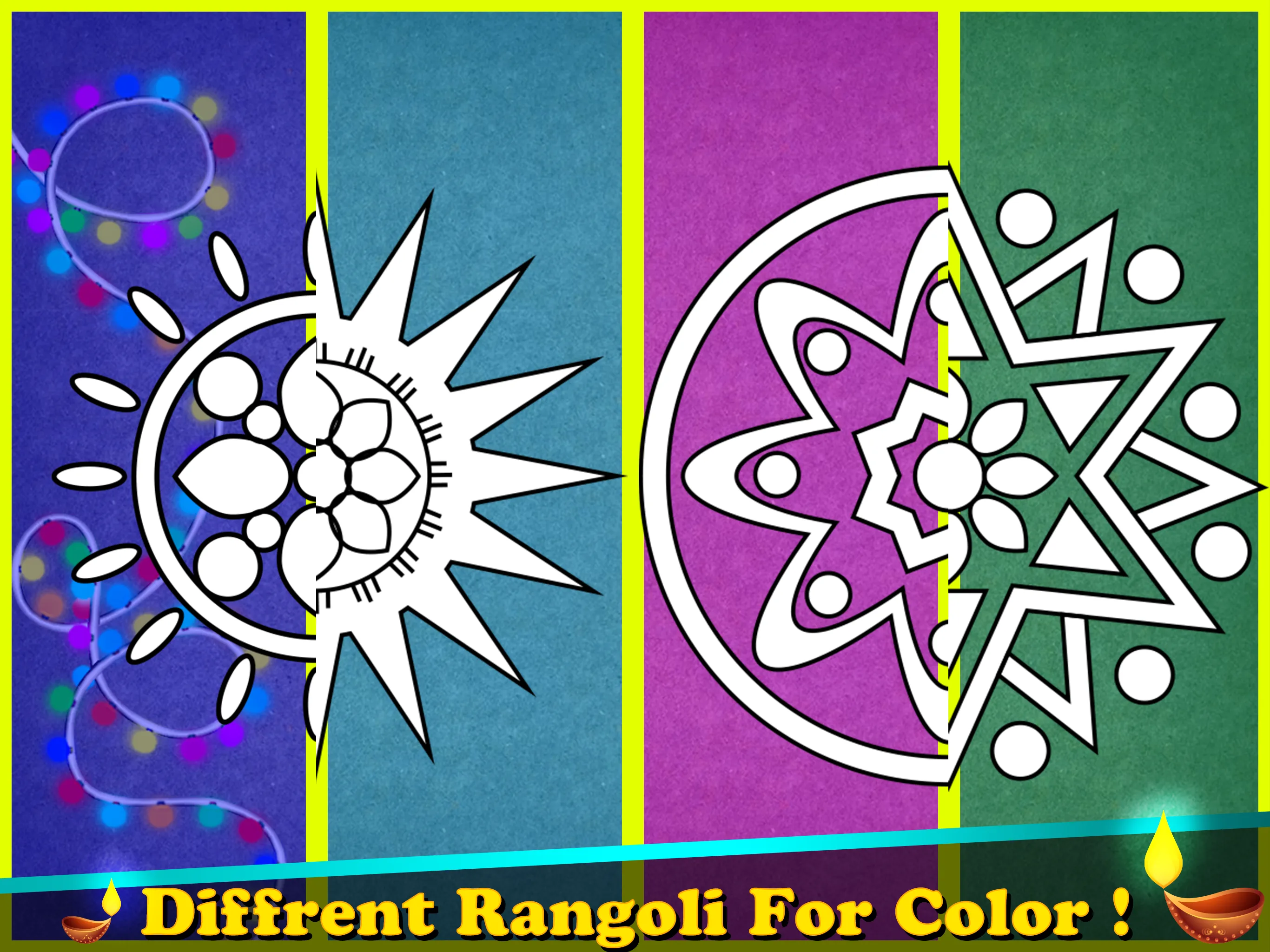 Diwali Rangoli Designs Jigsaw | Indus Appstore | Screenshot