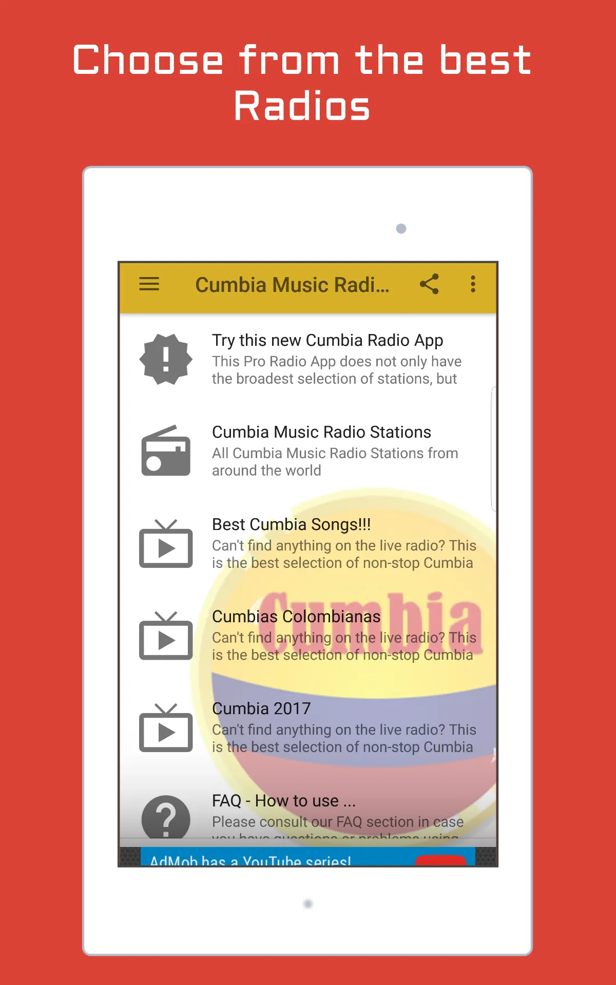 Cumbia Music Radio Stations | Indus Appstore | Screenshot