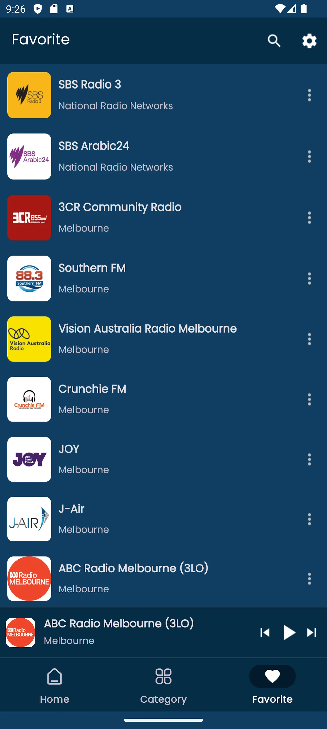 Radios from Melbourne | Indus Appstore | Screenshot