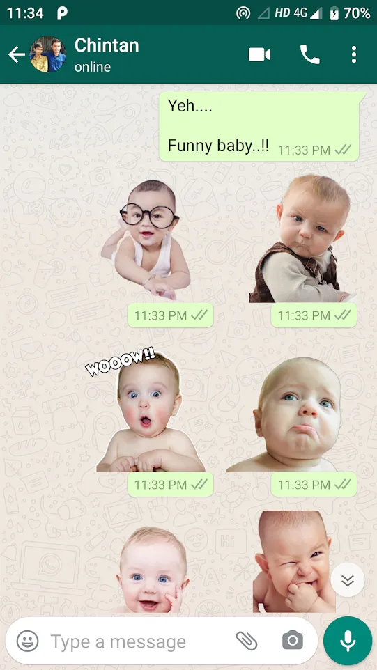 Cute Baby Stickers | Indus Appstore | Screenshot