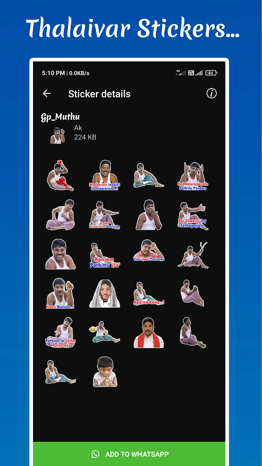 Tamil Stickers for WhatsApp | Indus Appstore | Screenshot