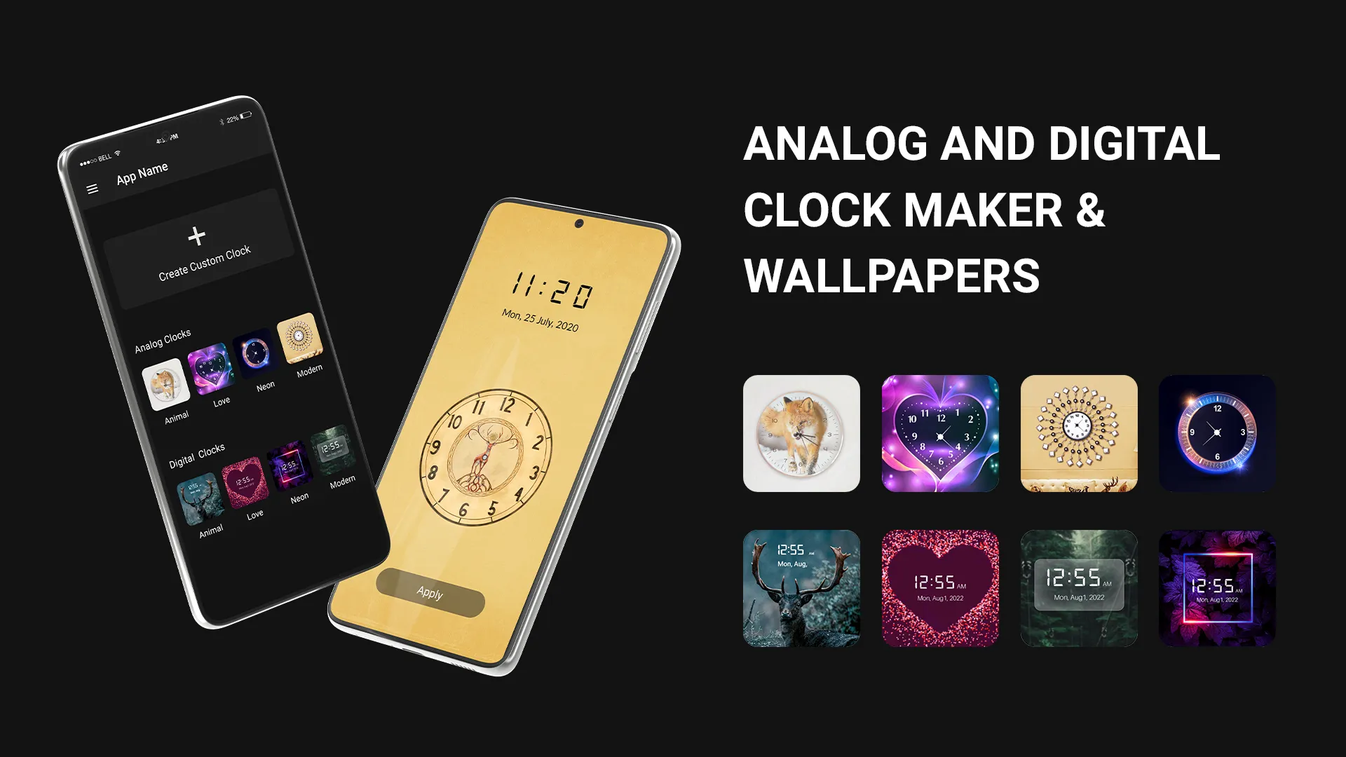 Analog Clock-Digital Wallpaper | Indus Appstore | Screenshot