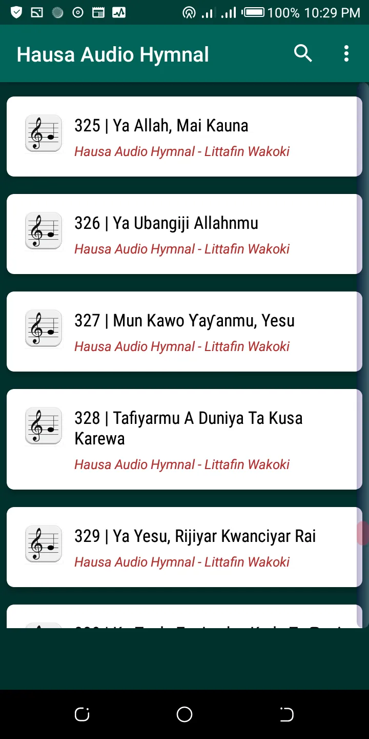 Hausa Audio Hymnal | Indus Appstore | Screenshot