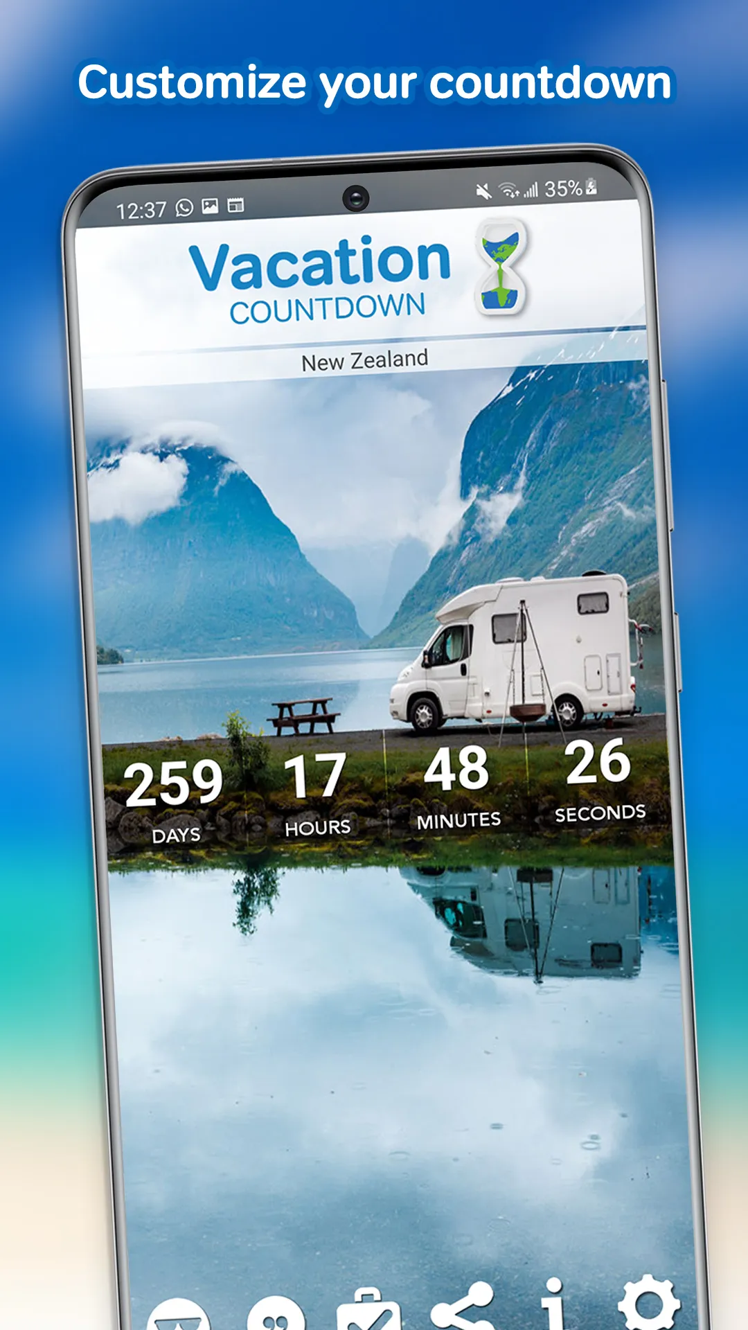 Vacation Countdown App | Indus Appstore | Screenshot