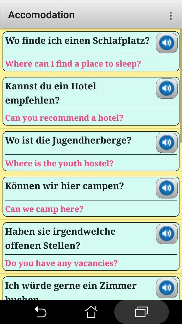 German phrasebook and phrases  | Indus Appstore | Screenshot