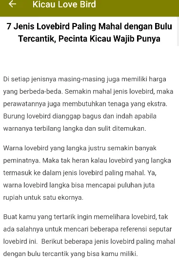 Suara Kicau Love Bird Juara | Indus Appstore | Screenshot