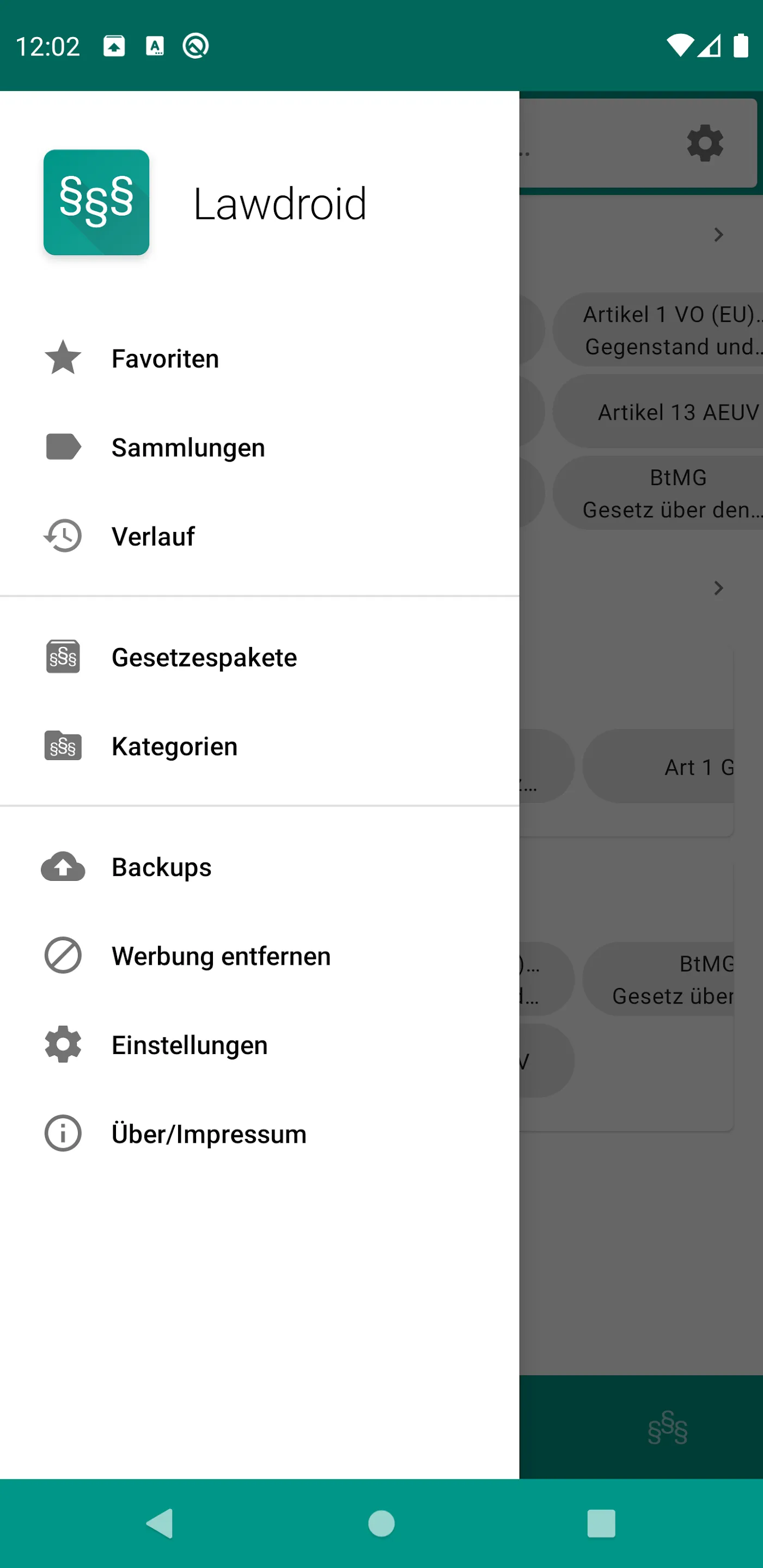 Lawdroid – Deutsche/EU-Gesetze | Indus Appstore | Screenshot