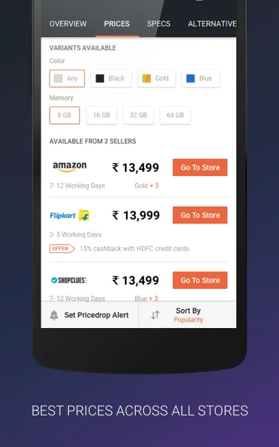 Mobile Price Comparison App | Indus Appstore | Screenshot