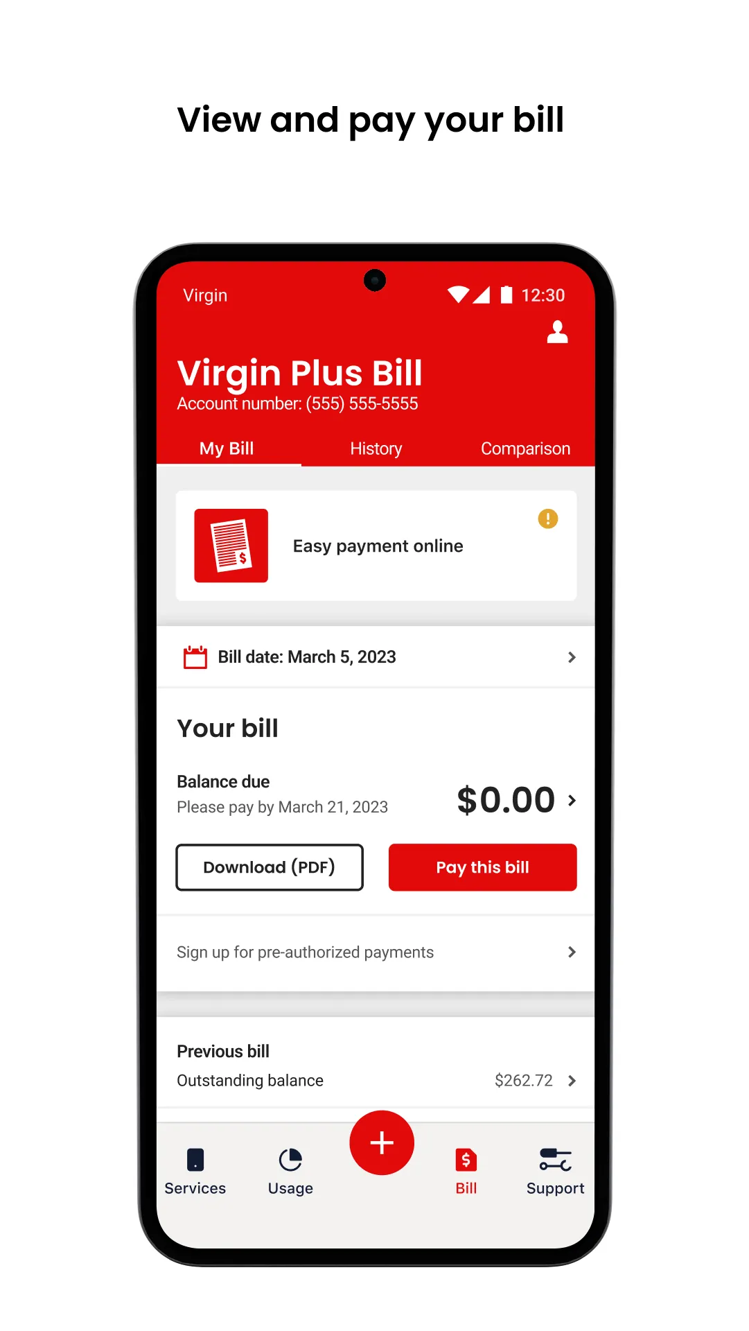 Virgin Plus My Account | Indus Appstore | Screenshot