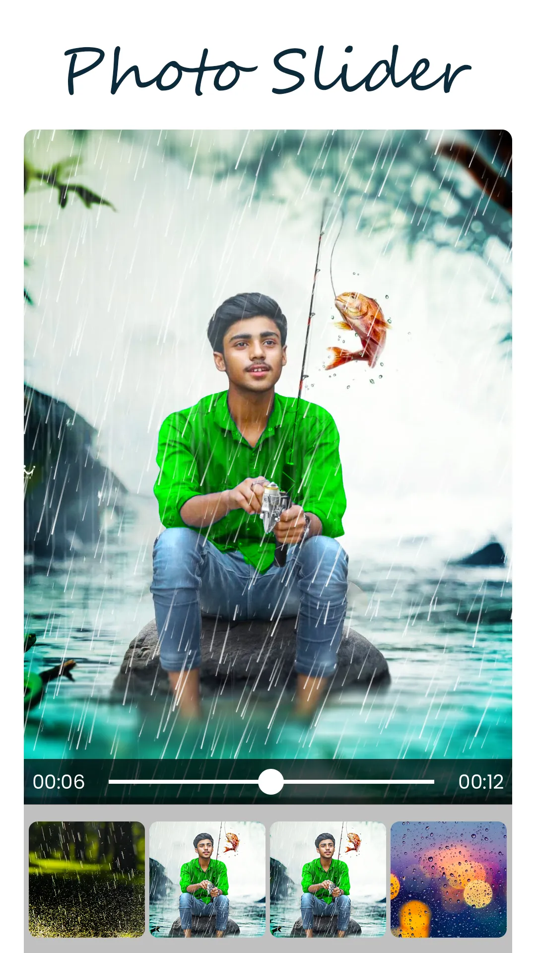 Rain Video Music -Photo Editor | Indus Appstore | Screenshot