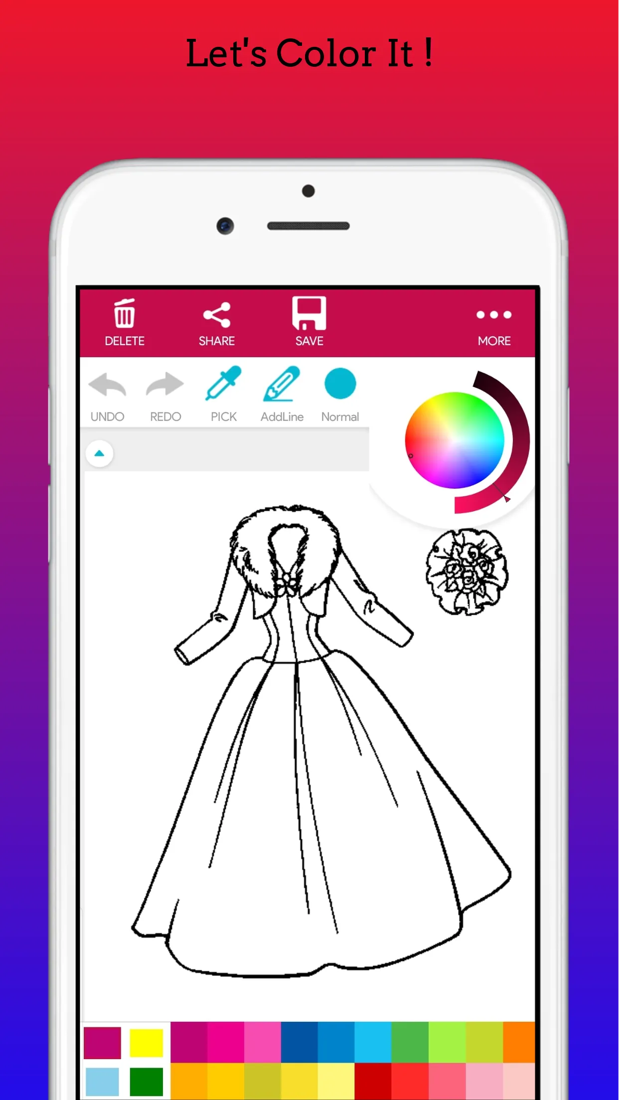 Fashion Dress Coloring Book | Indus Appstore | Screenshot