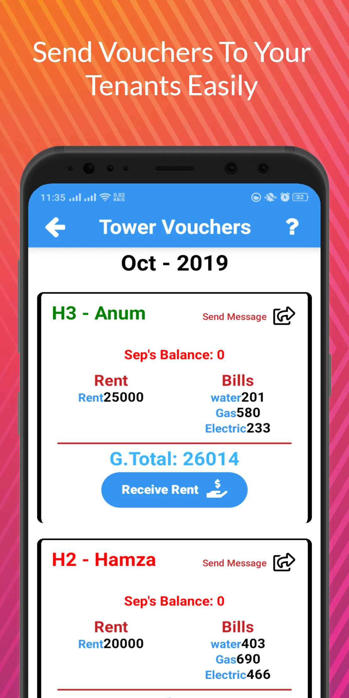 Rental Management Home Record | Indus Appstore | Screenshot