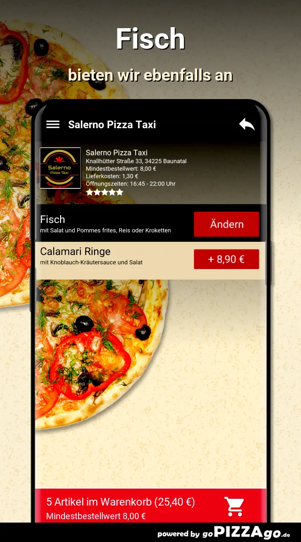 Salerno Pizza Taxi Baunatal | Indus Appstore | Screenshot