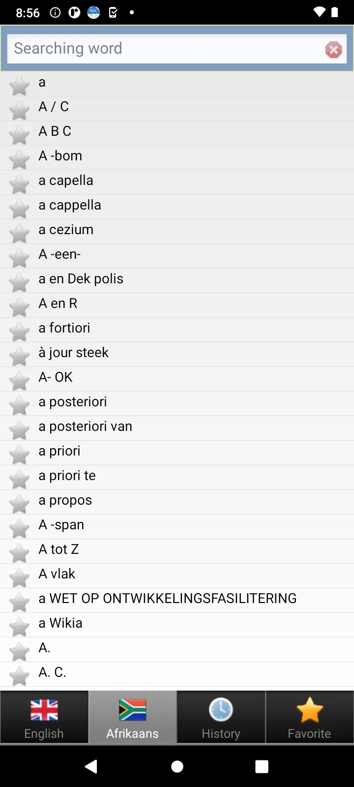 Afrikaans dict | Indus Appstore | Screenshot