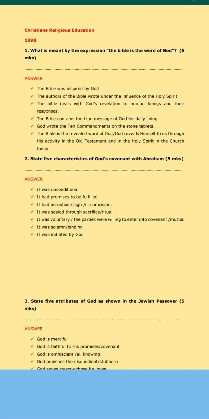 Kcse Cre Past Papers | Indus Appstore | Screenshot