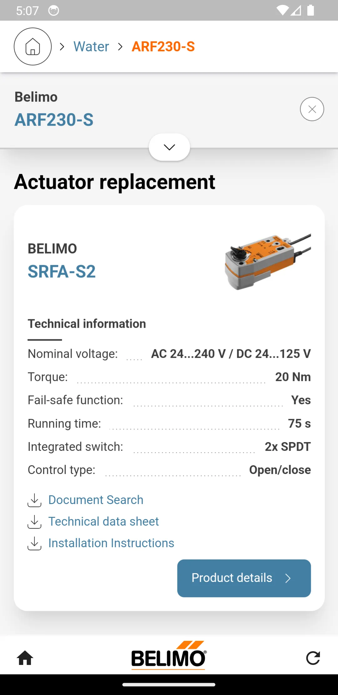 Belimo RetroFIT+ | Indus Appstore | Screenshot