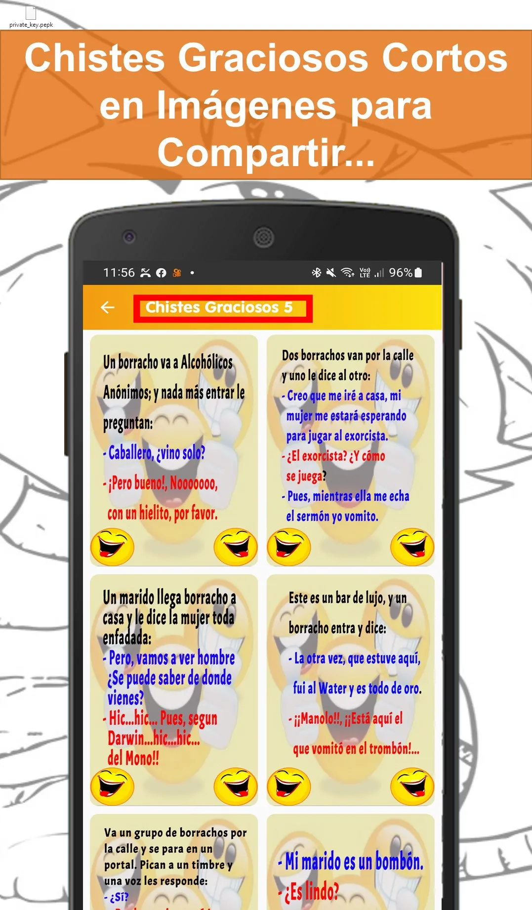 Chistes Graciosos Cortos | Indus Appstore | Screenshot