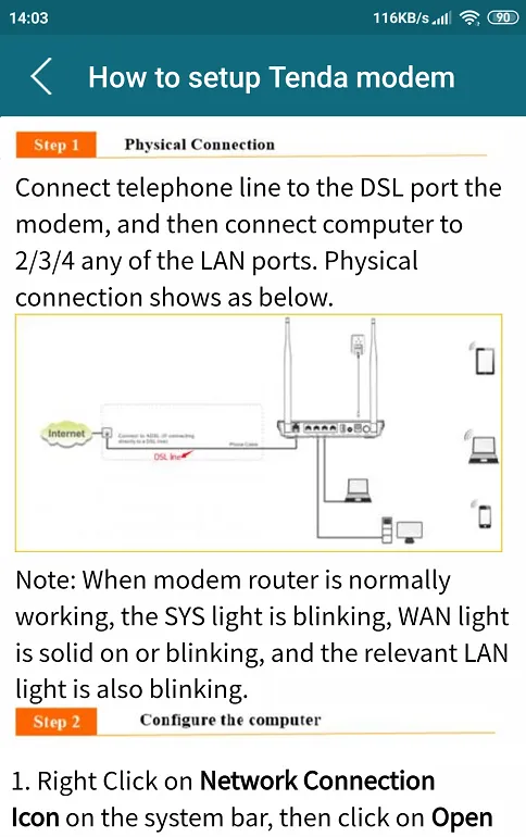 Tenda Modem Router Guide | Indus Appstore | Screenshot