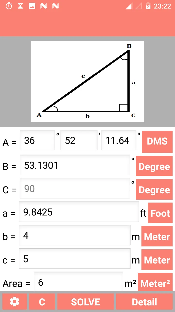 Right Angled Triangle Solver | Indus Appstore | Screenshot