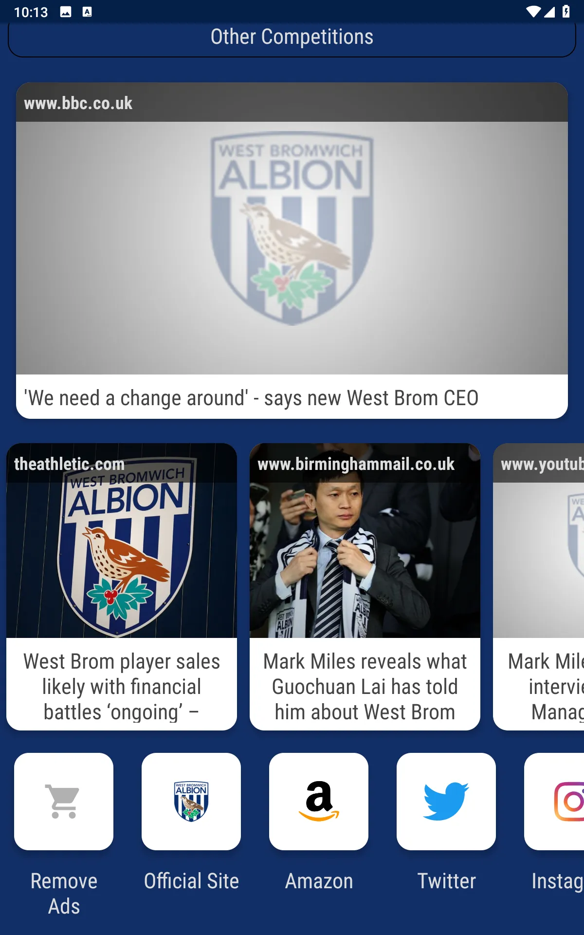 West Bromwich Albion Fan App | Indus Appstore | Screenshot