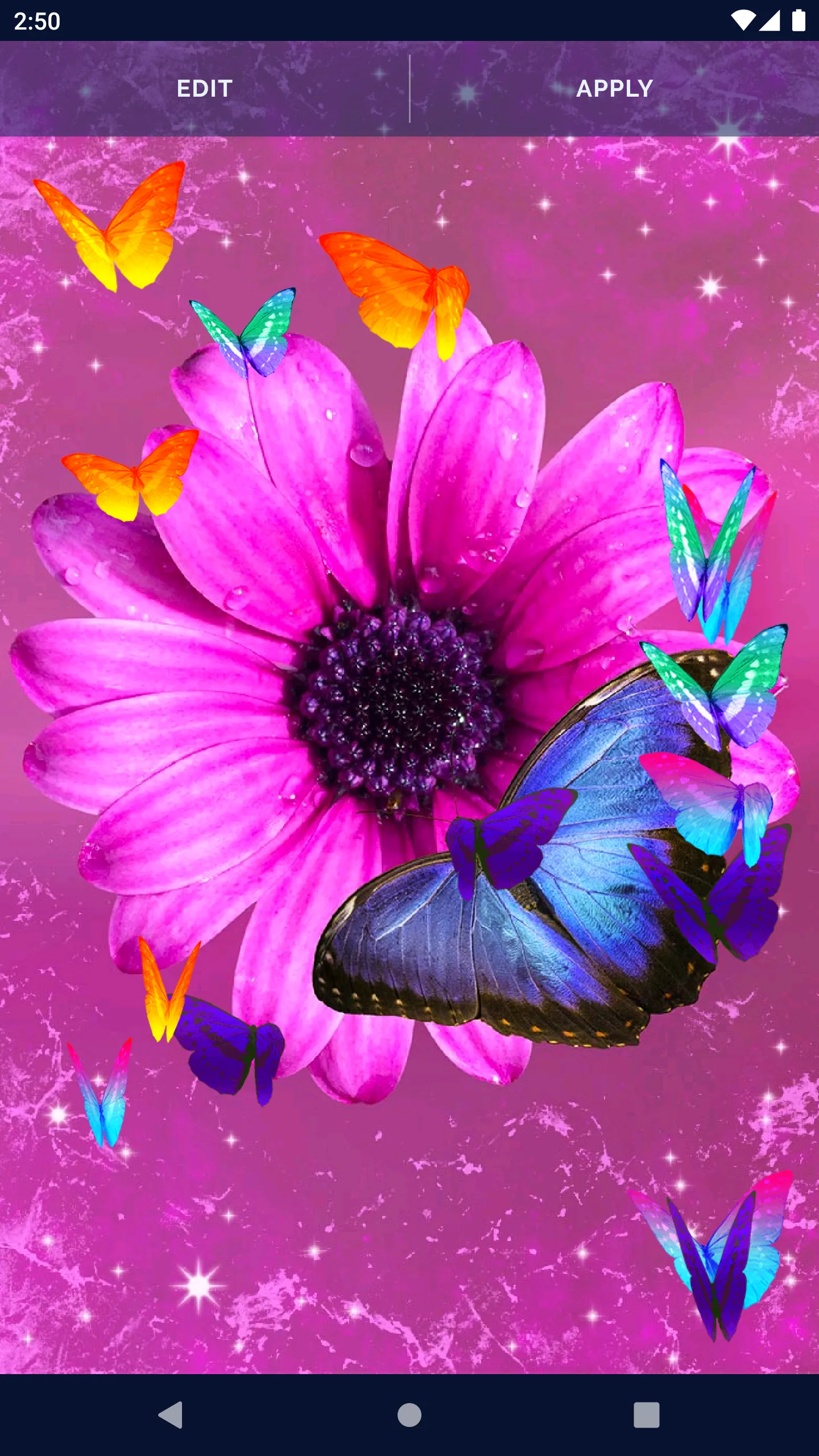 Neon Butterflies Wallpaper | Indus Appstore | Screenshot