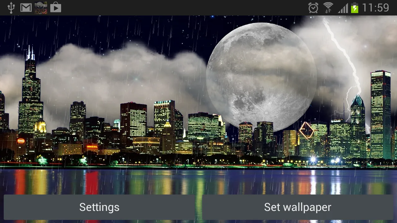 Thunderstorm Chicago - LWP | Indus Appstore | Screenshot