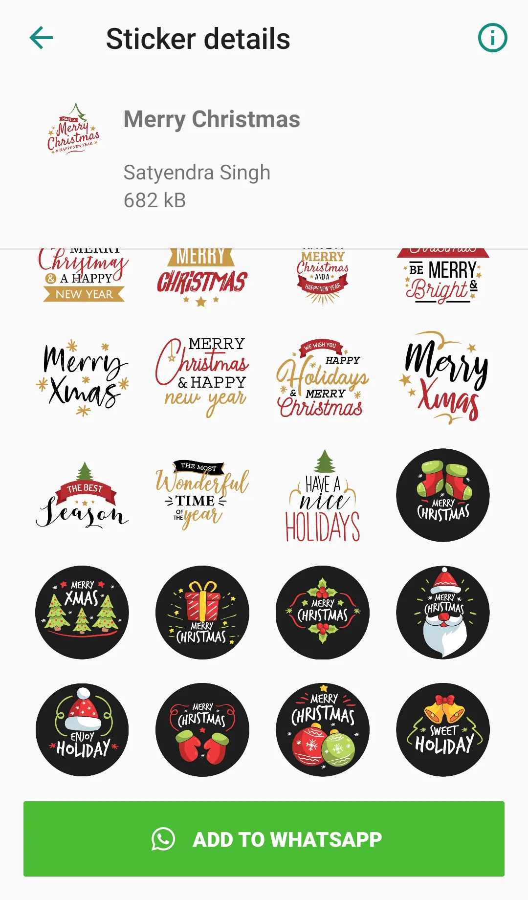 Christmas Sticker for Whatsapp | Indus Appstore | Screenshot