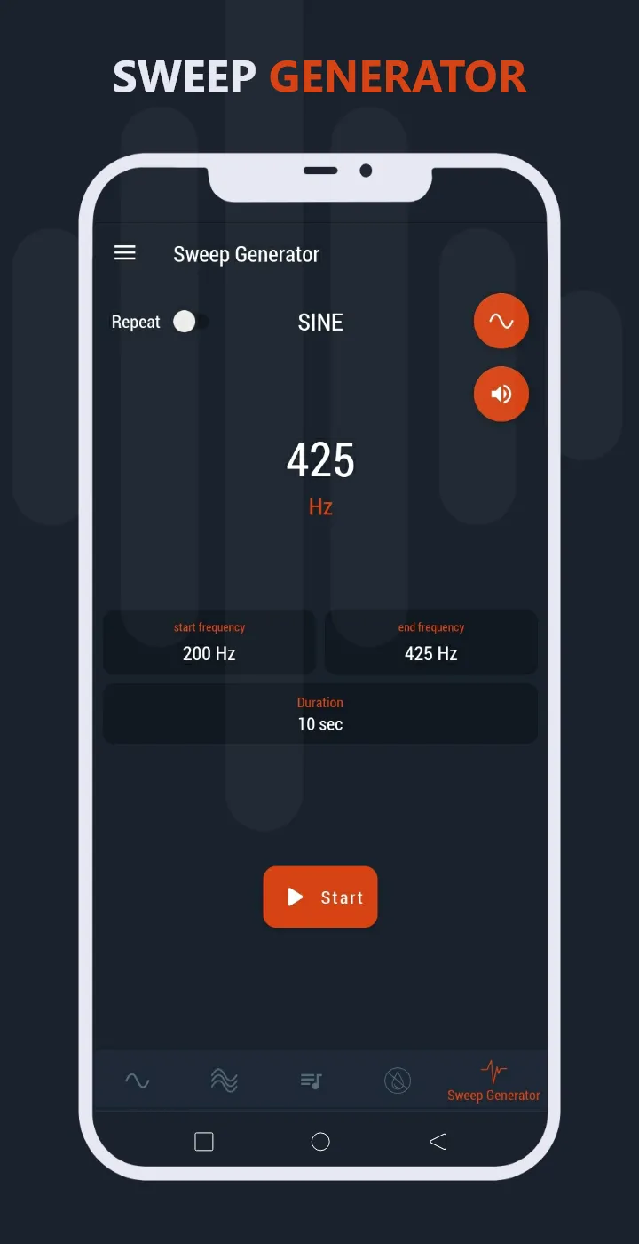 Frequency Generator Hertz | Indus Appstore | Screenshot