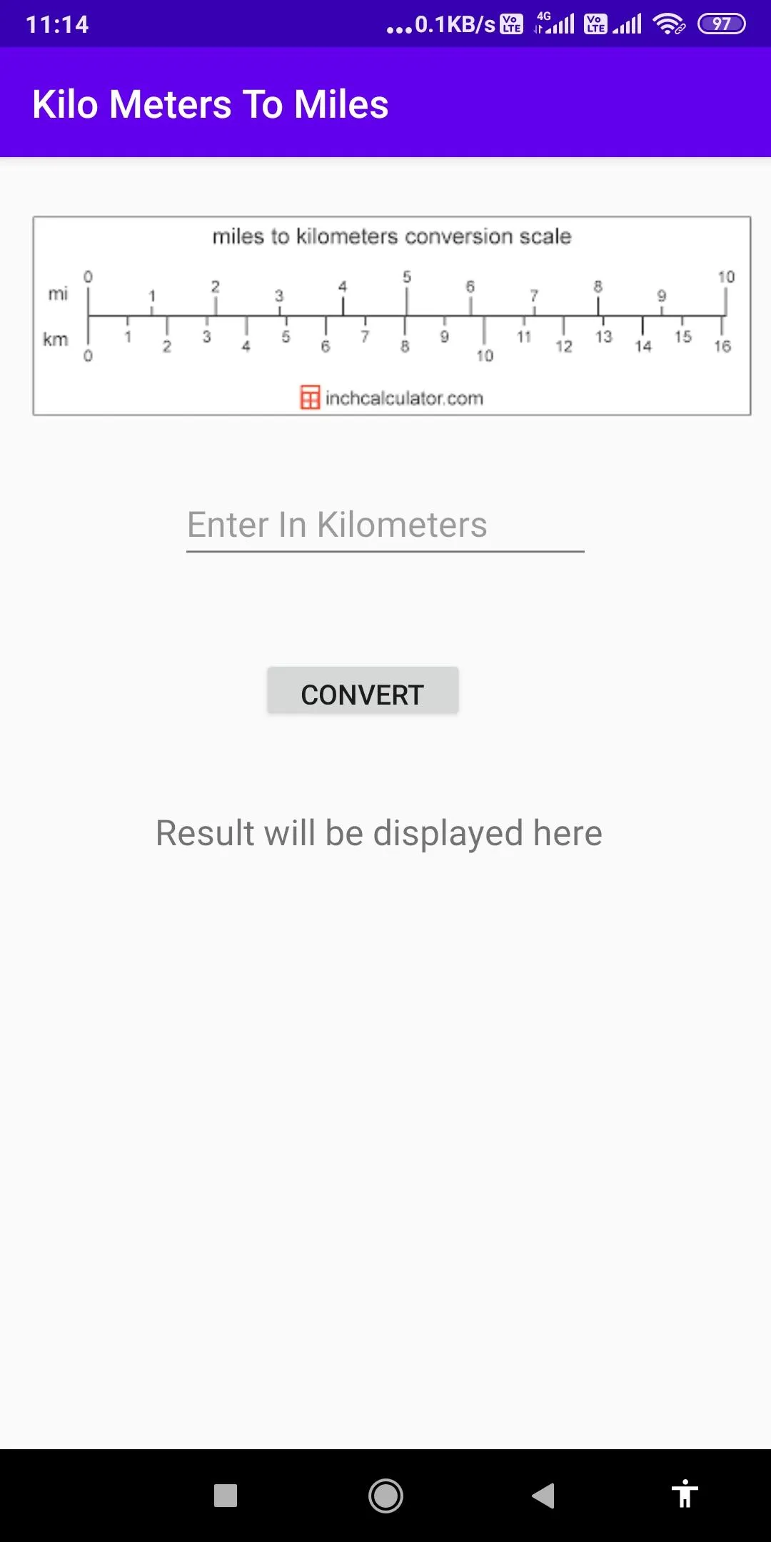 Convert Kilometers To Miles | Indus Appstore | Screenshot