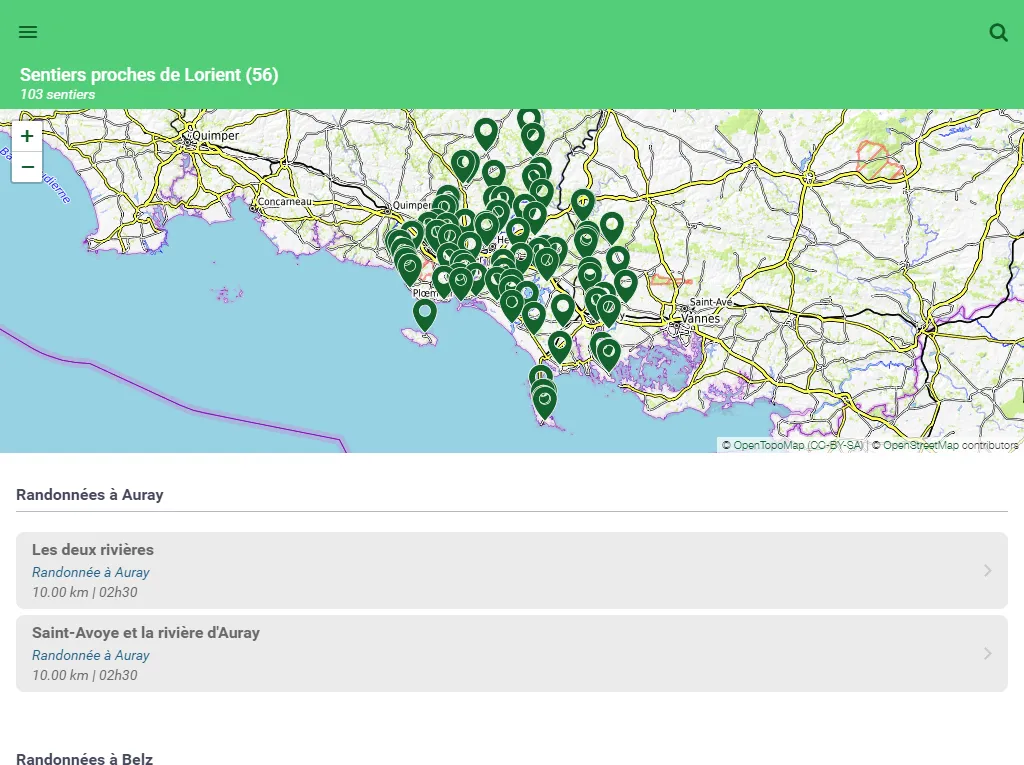 Sentiers en France, circuits d | Indus Appstore | Screenshot