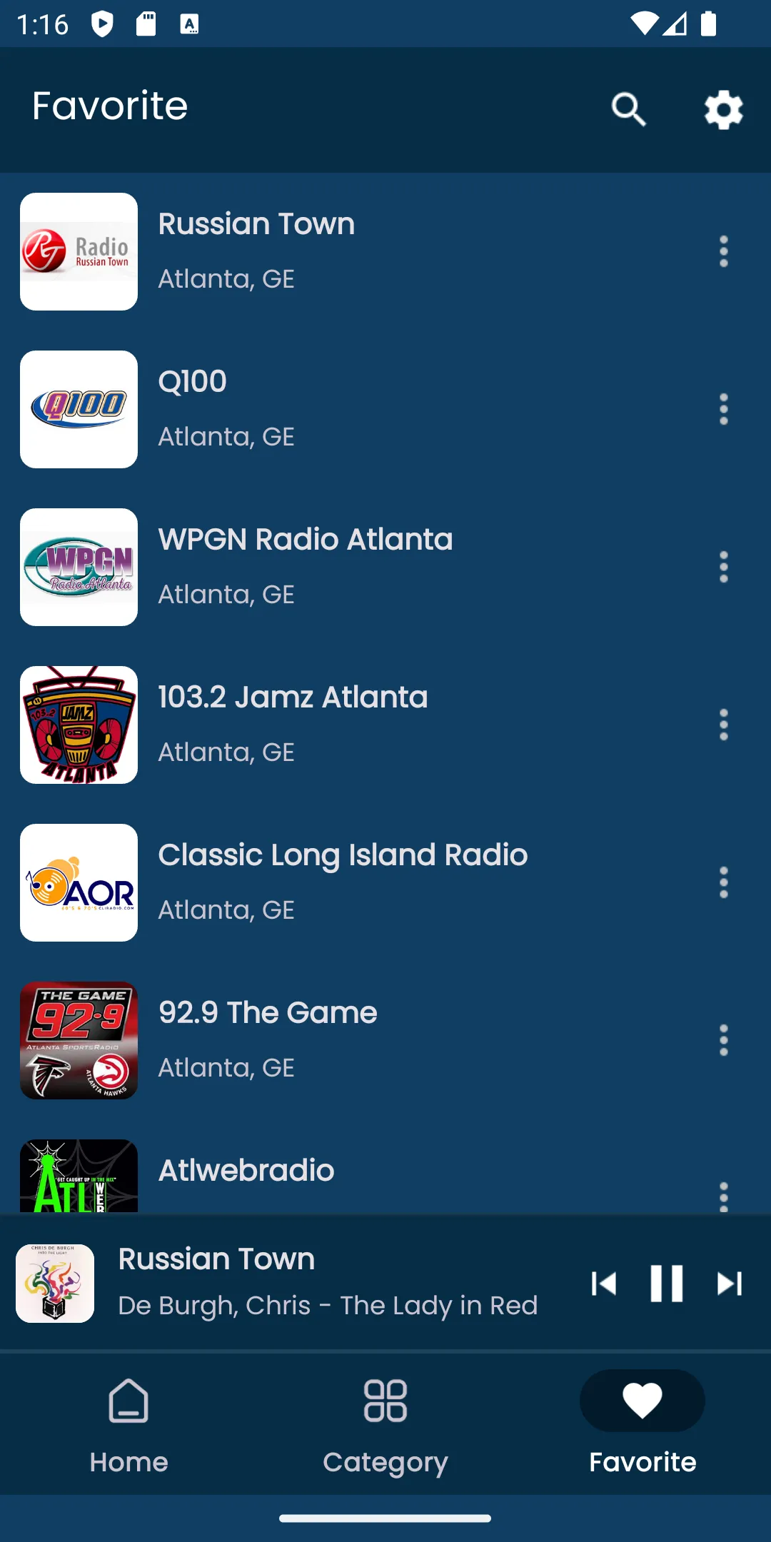 Radios from Atlanta | Indus Appstore | Screenshot