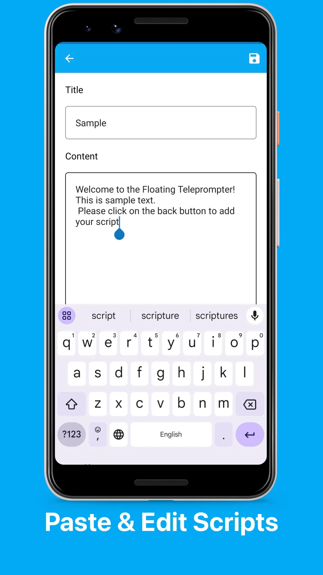 Teleprompter: Floating Notes | Indus Appstore | Screenshot