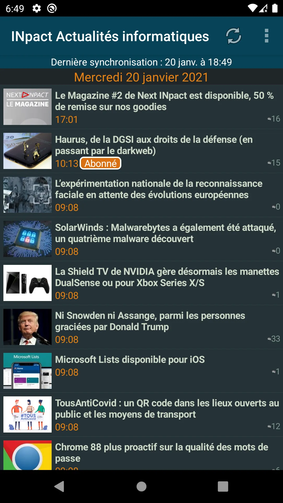 Next Actualités informatiques | Indus Appstore | Screenshot