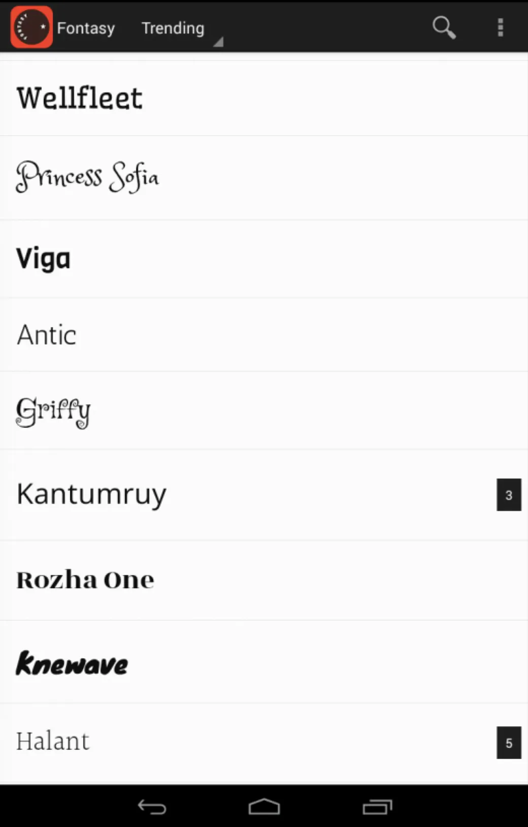 Fontasy - Google Fonts Browser | Indus Appstore | Screenshot