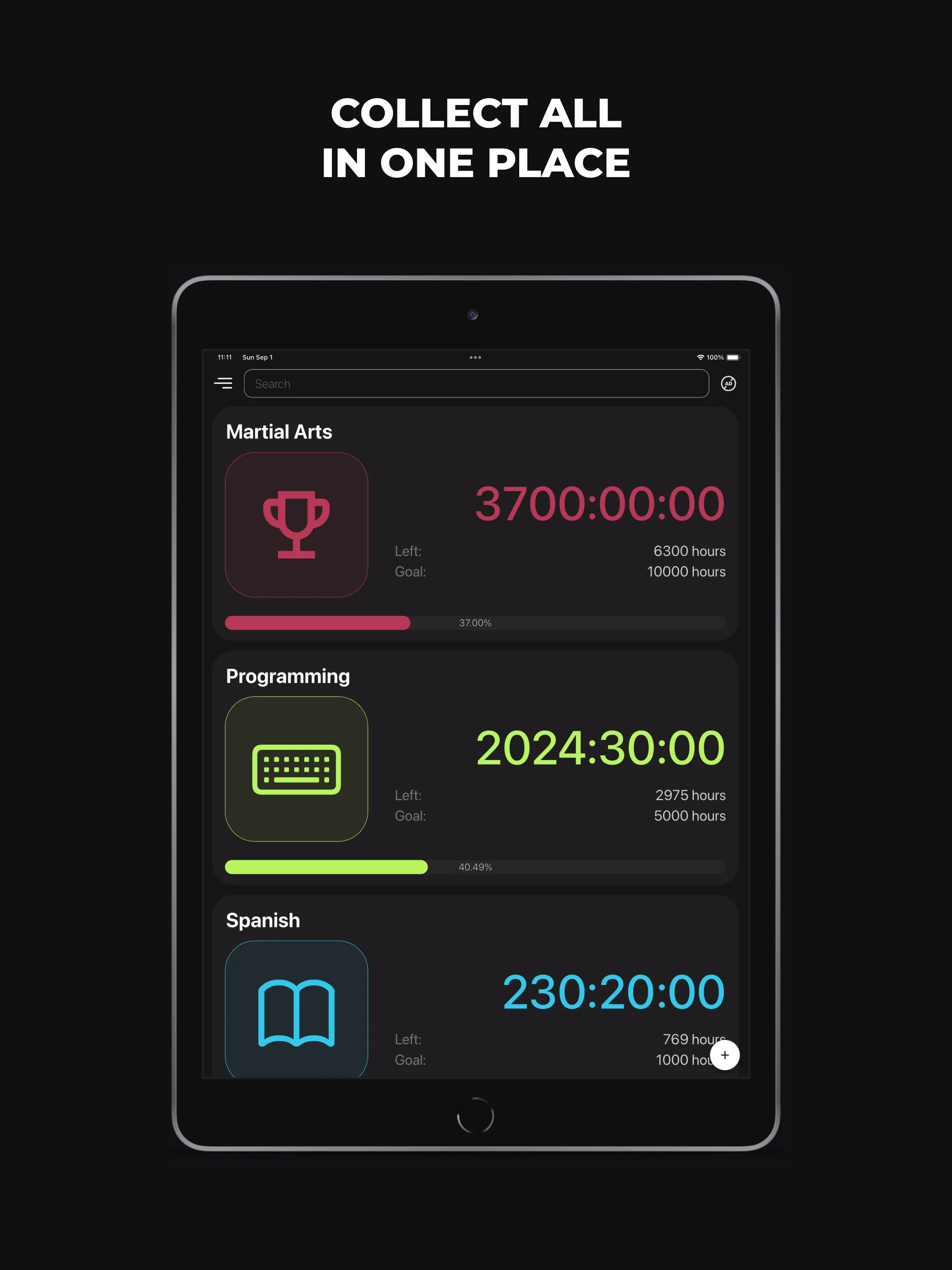 10000 Hours: Skill Tracker | Indus Appstore | Screenshot