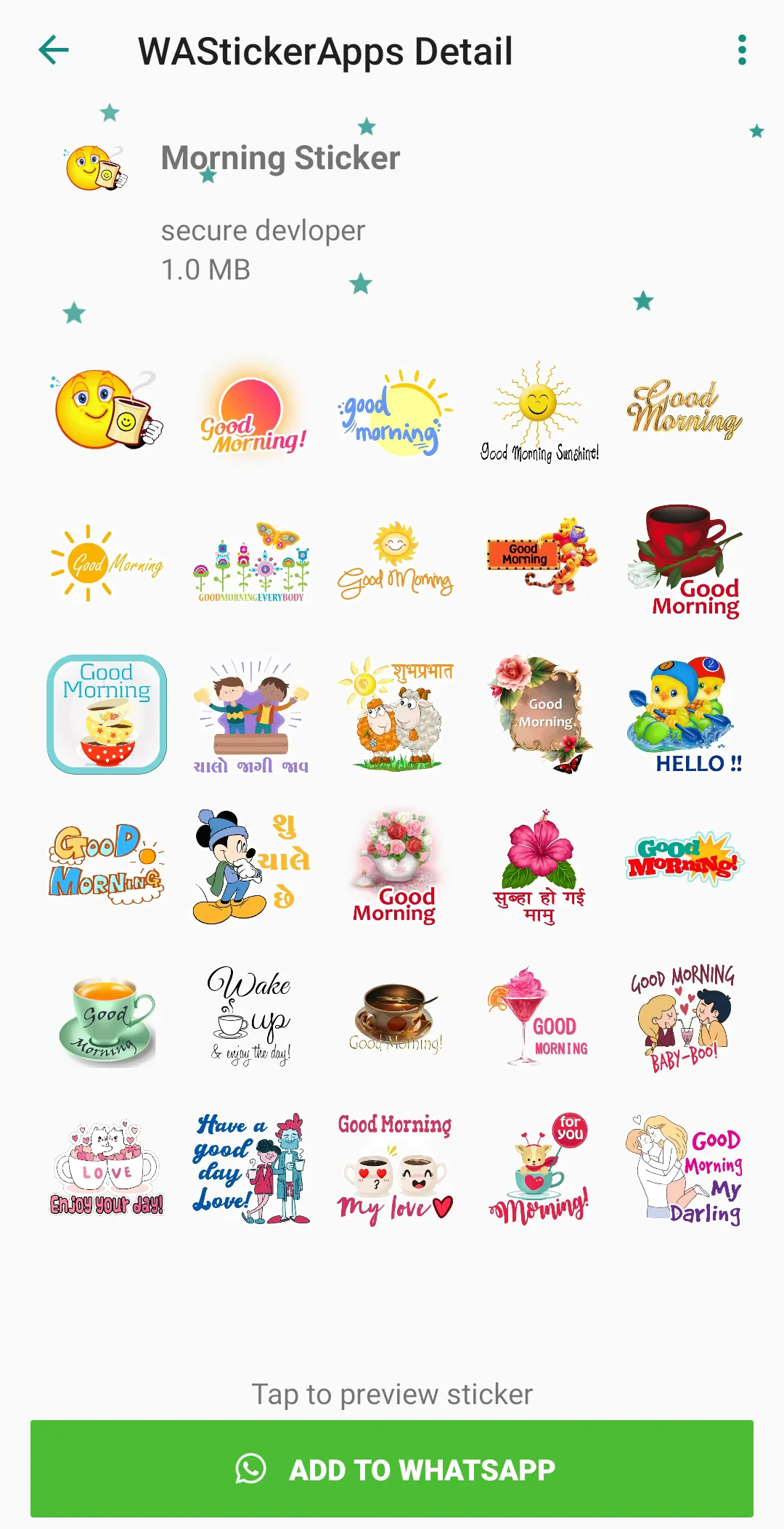 Good Morning Night Stickers | Indus Appstore | Screenshot