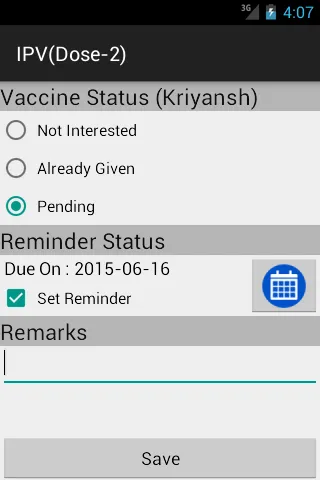 Vaccination Reminder | Indus Appstore | Screenshot