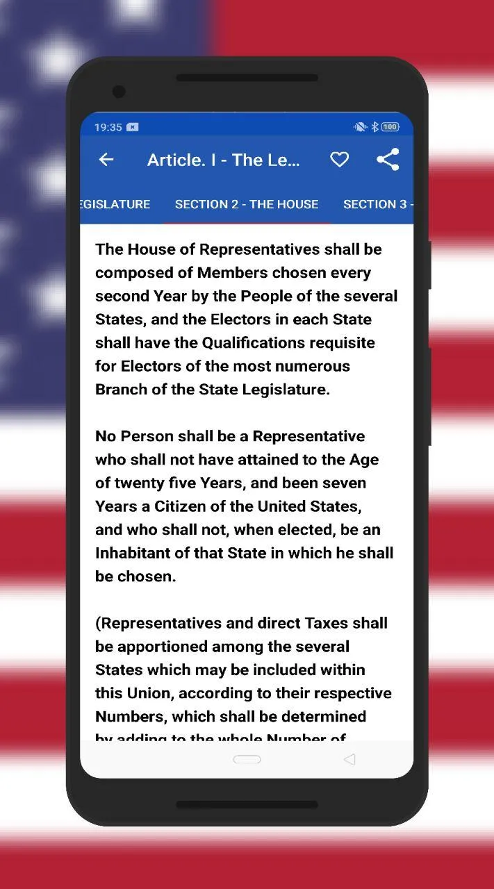 USA Constitution - Text Guide | Indus Appstore | Screenshot