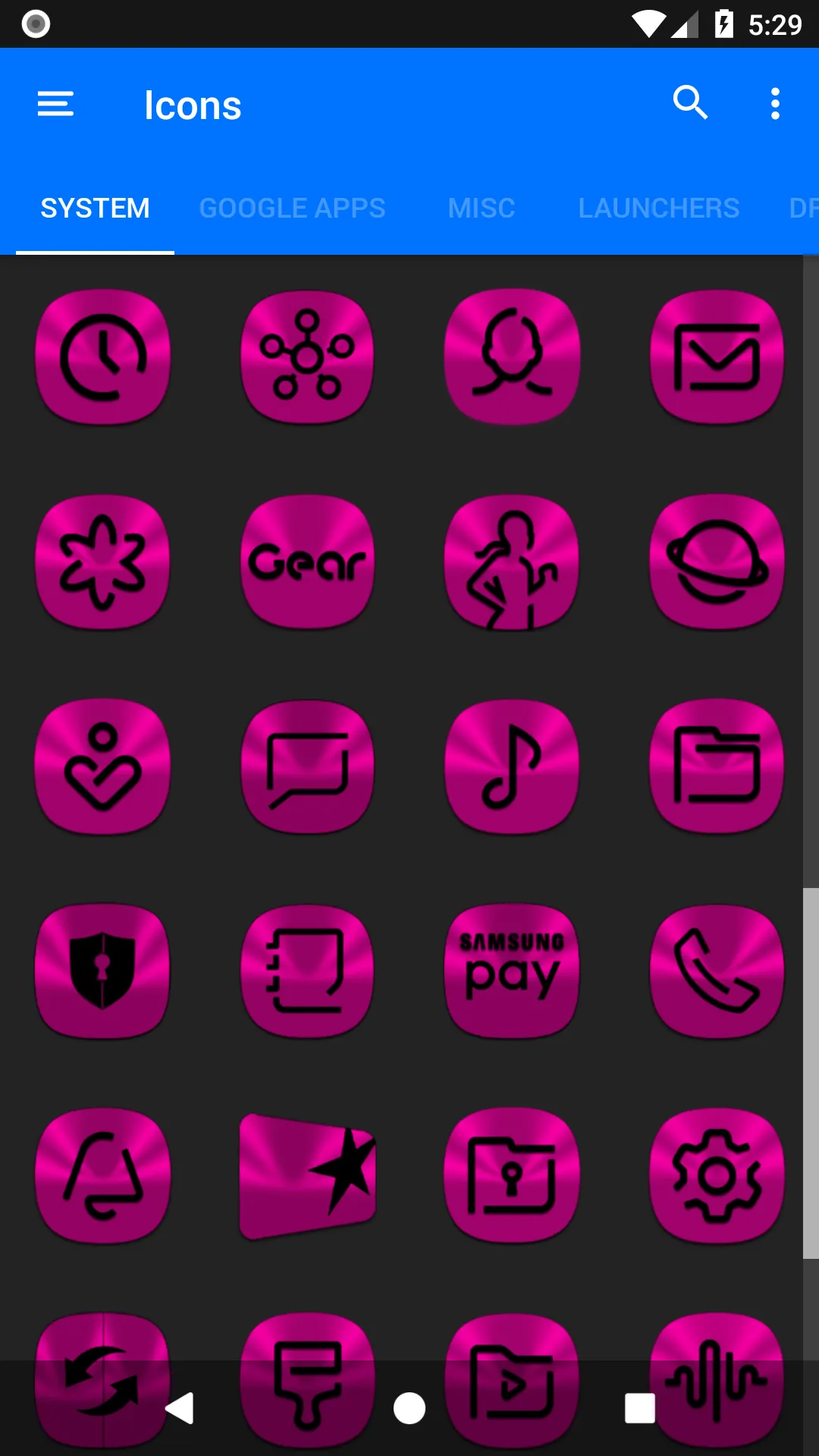 Pink and Black Icon Pack | Indus Appstore | Screenshot