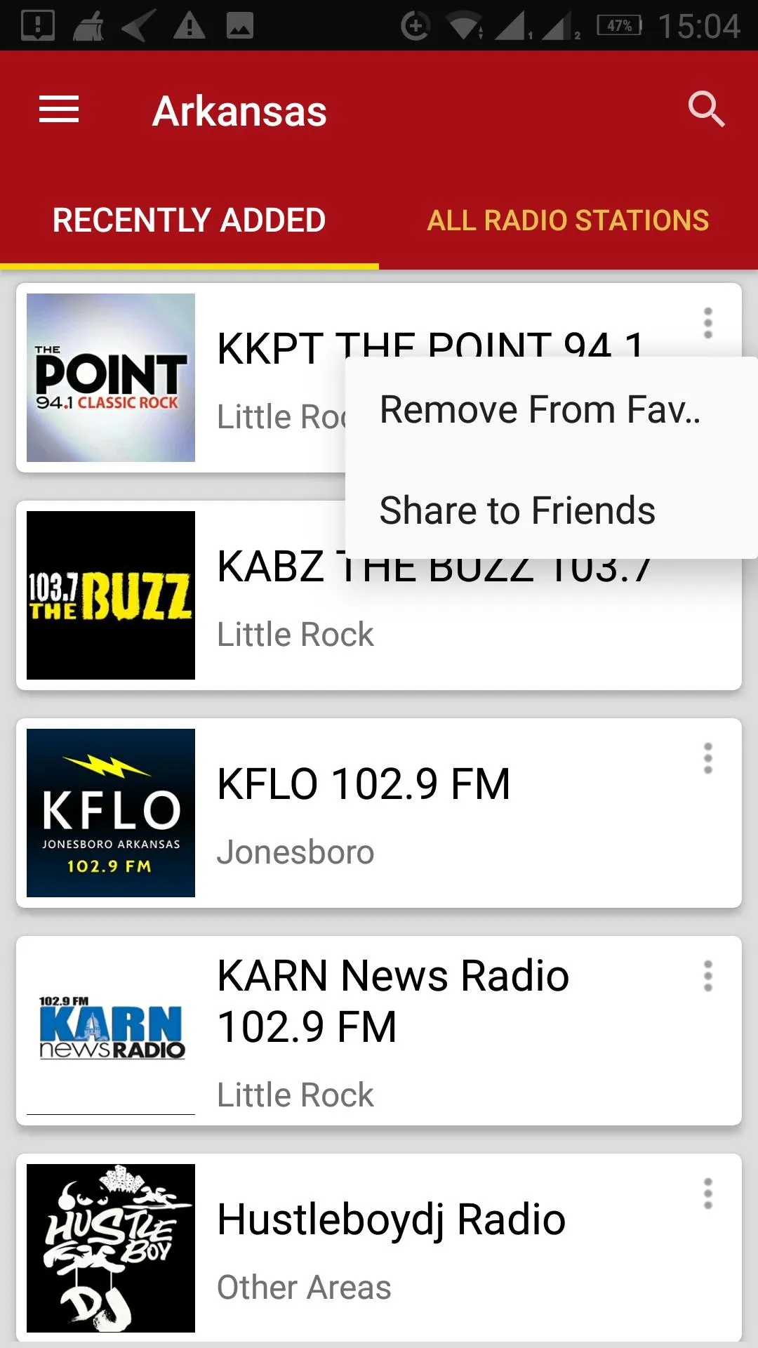 Arkansas Radio Stations - USA | Indus Appstore | Screenshot