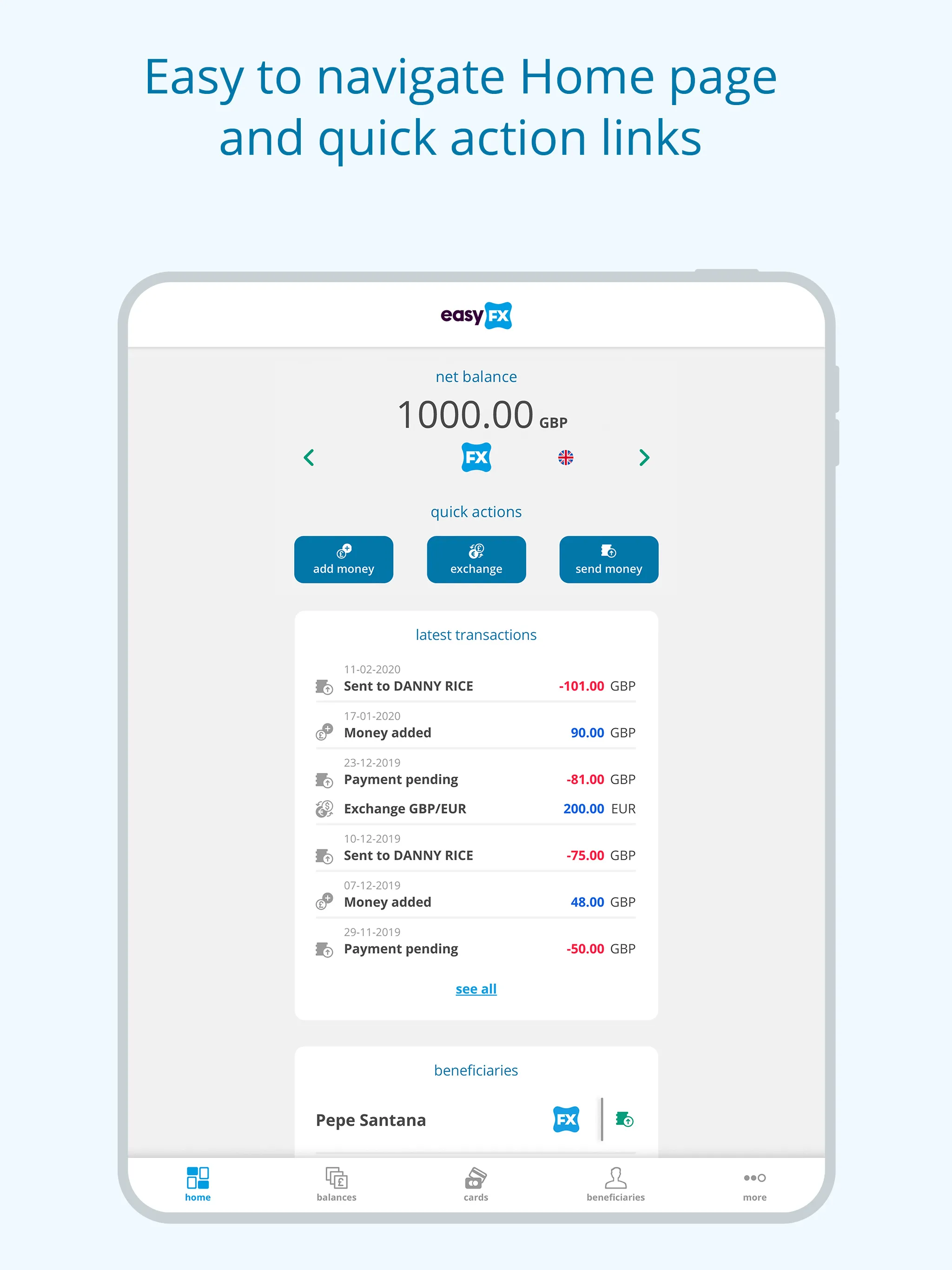 EasyFX Currency Card & Account | Indus Appstore | Screenshot