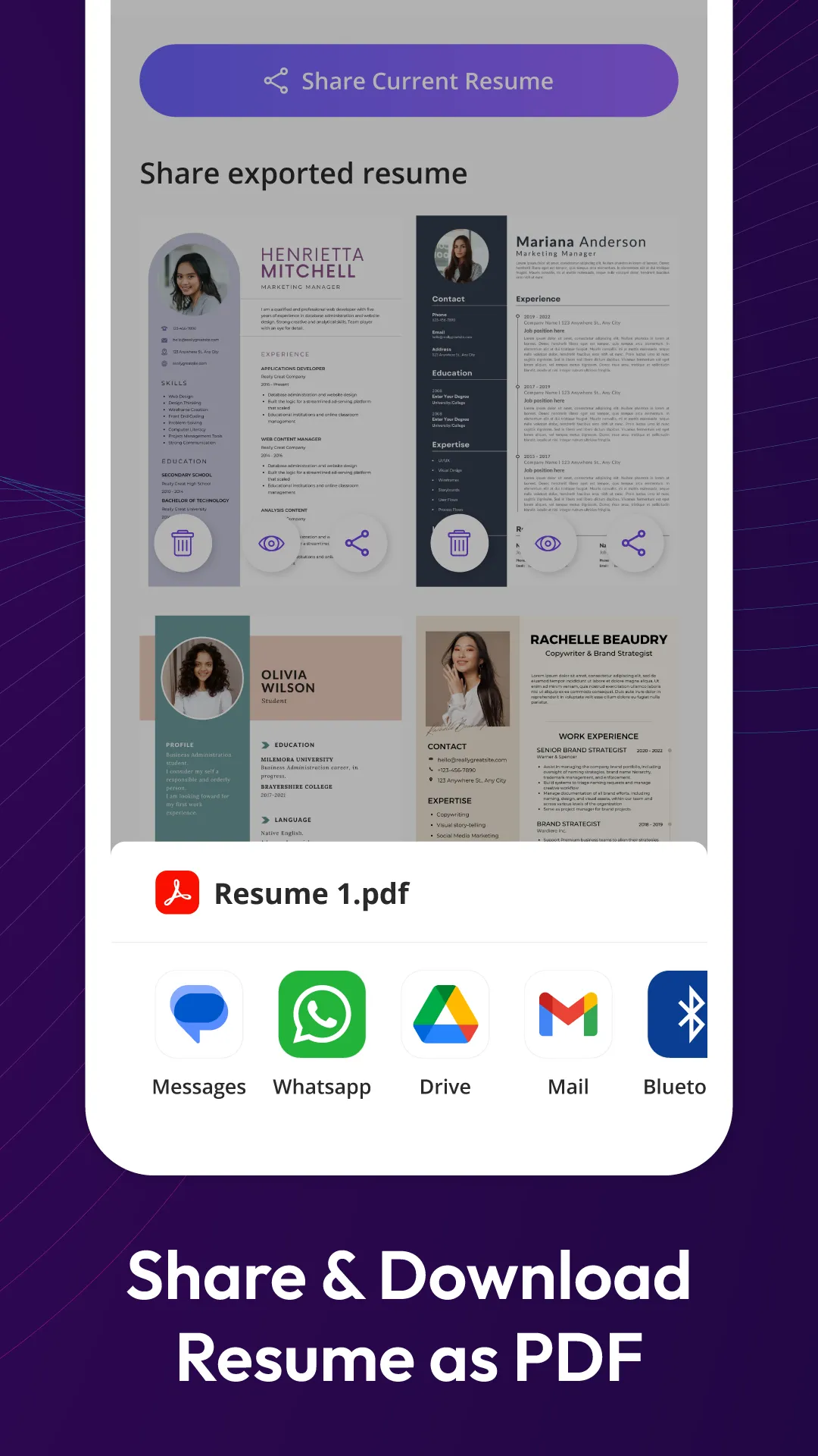 Resume Builder CV Maker App | Indus Appstore | Screenshot