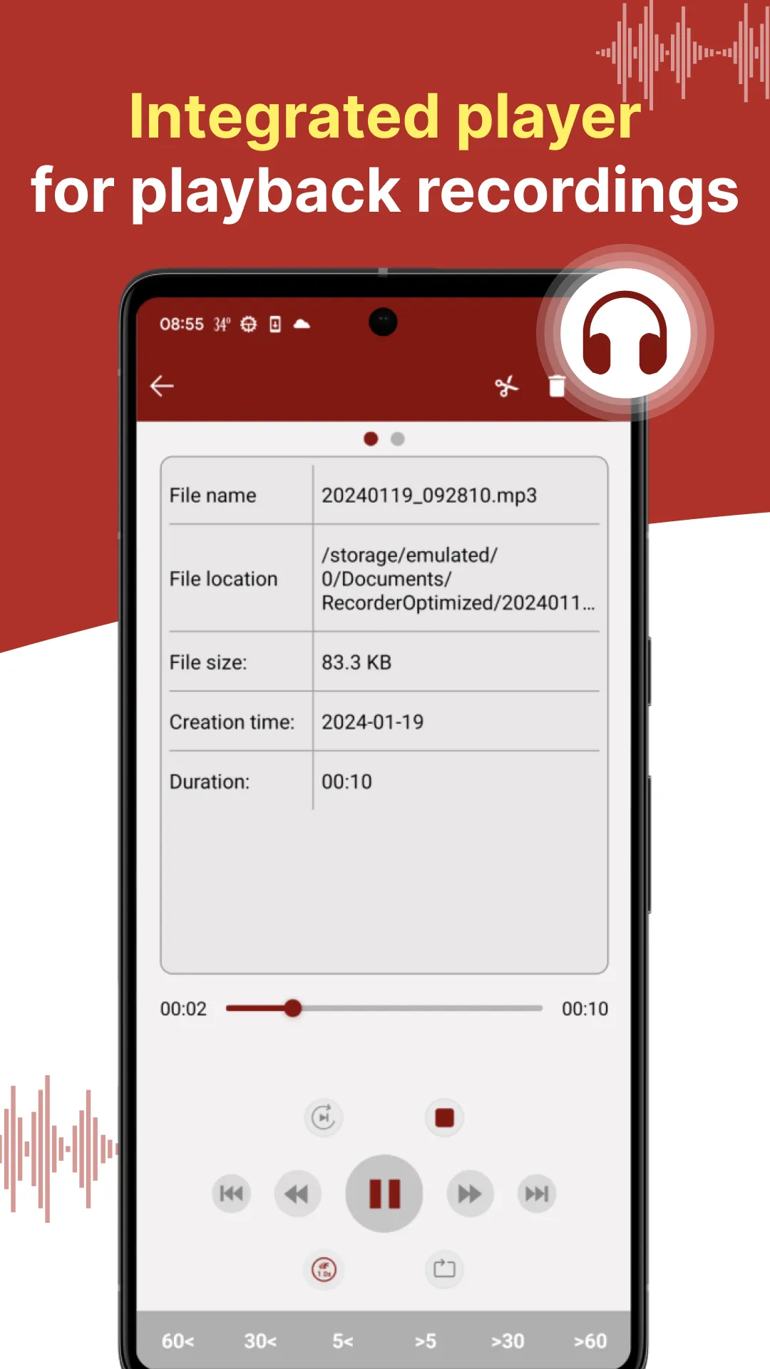 voice recorder - pro recorder | Indus Appstore | Screenshot