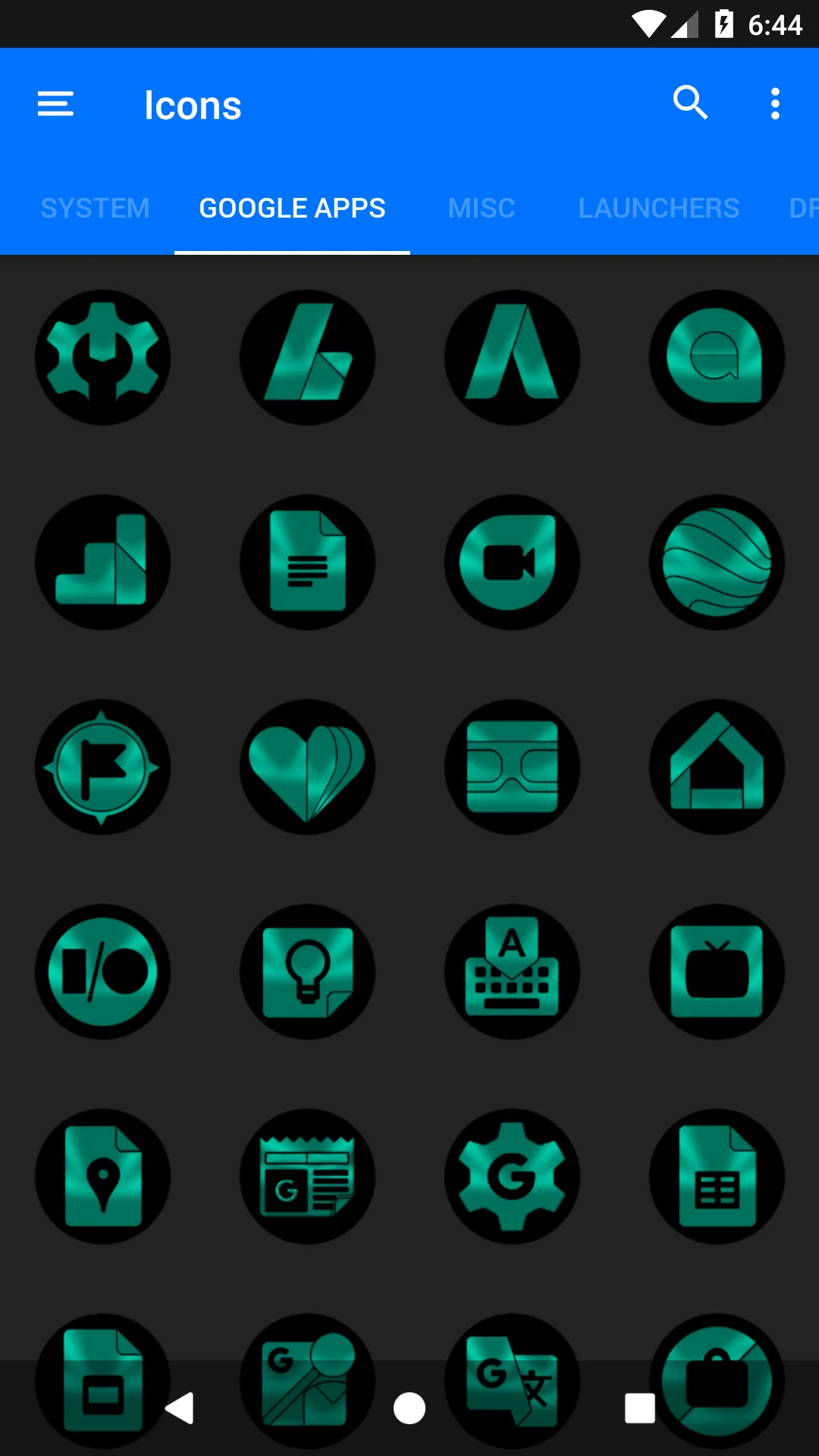 Oreo Teal Icon Pack | Indus Appstore | Screenshot