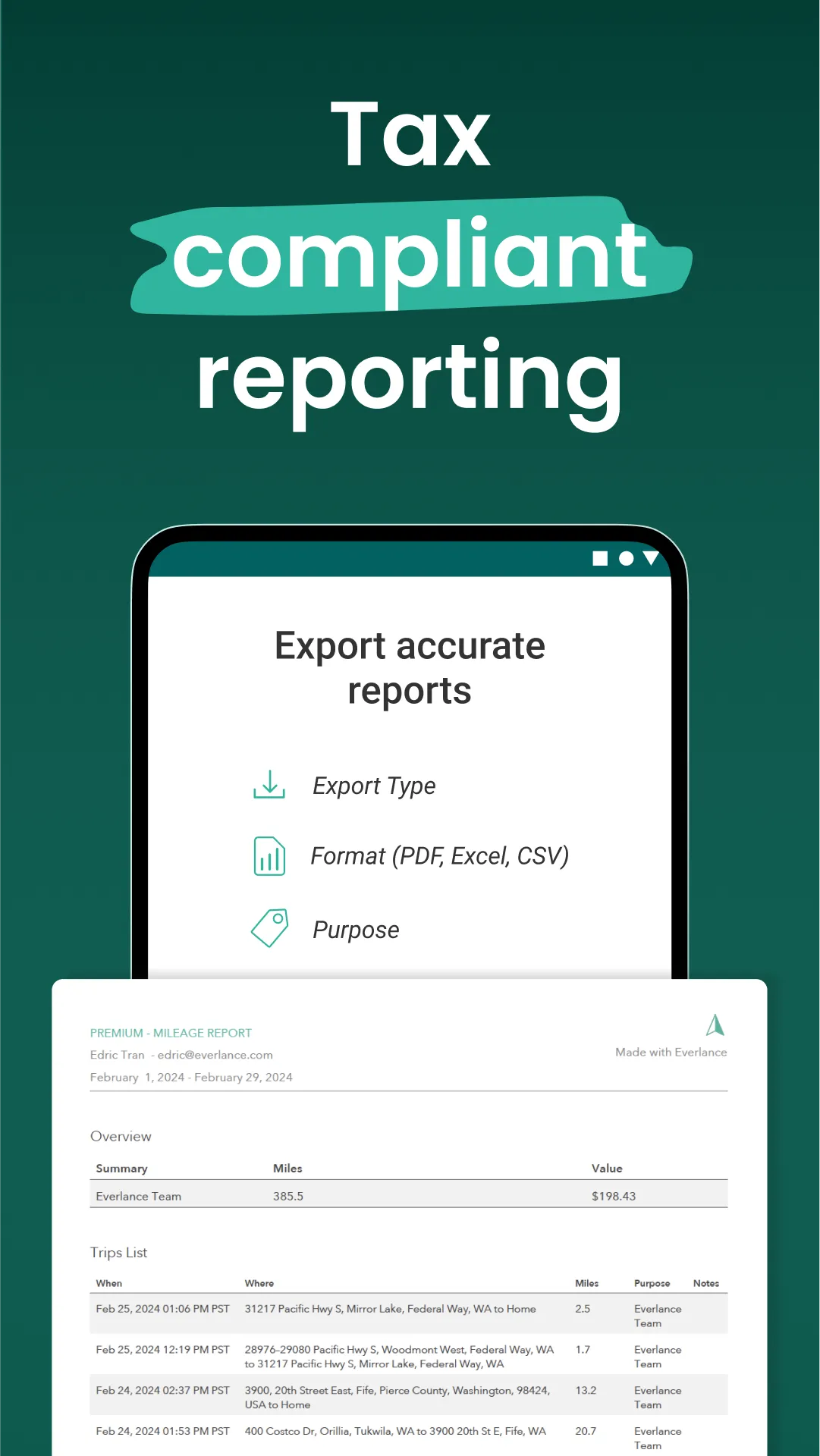 Mileage Tracker by Everlance | Indus Appstore | Screenshot