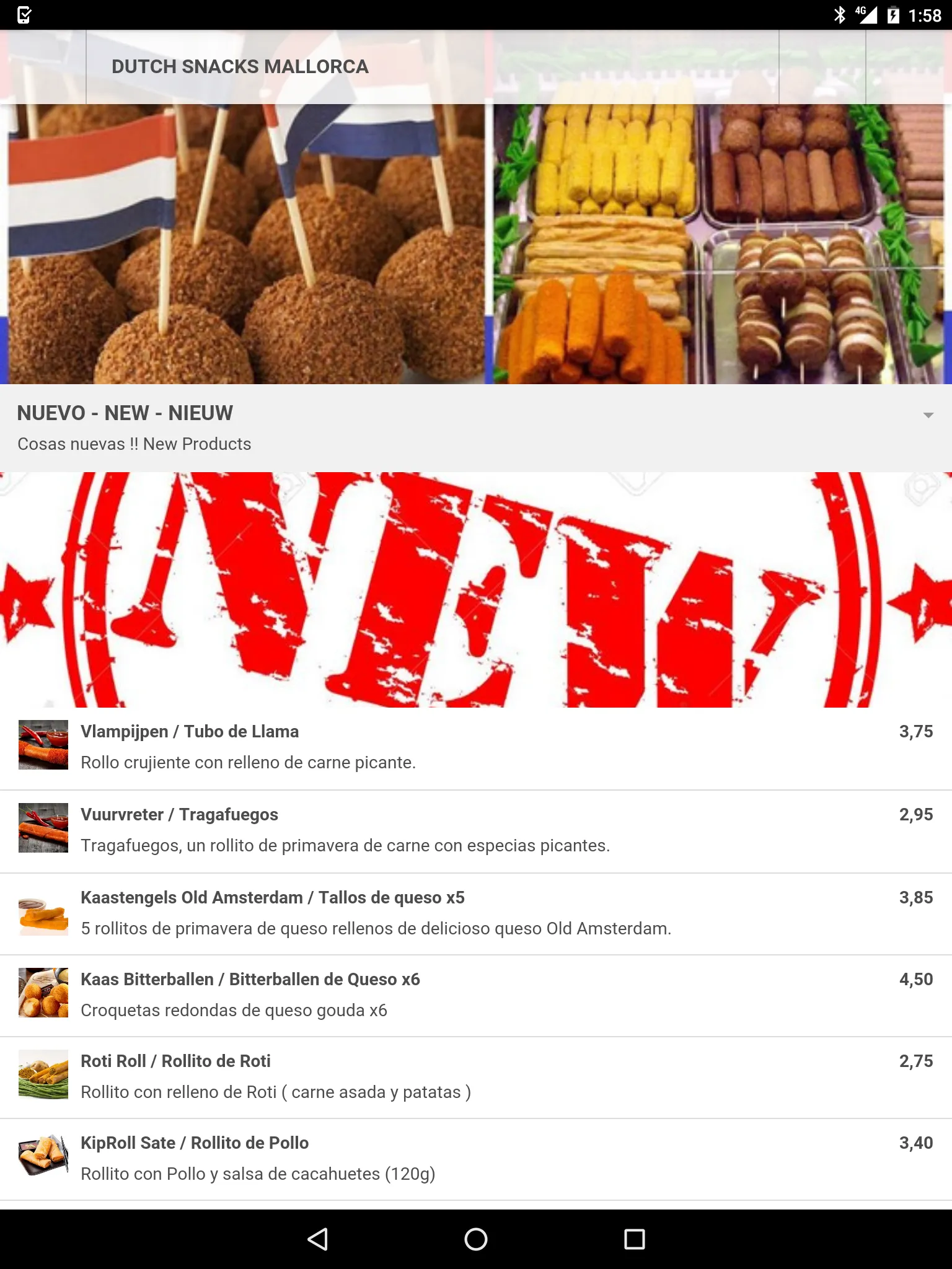 Dutch Snacks Mallorca | Indus Appstore | Screenshot