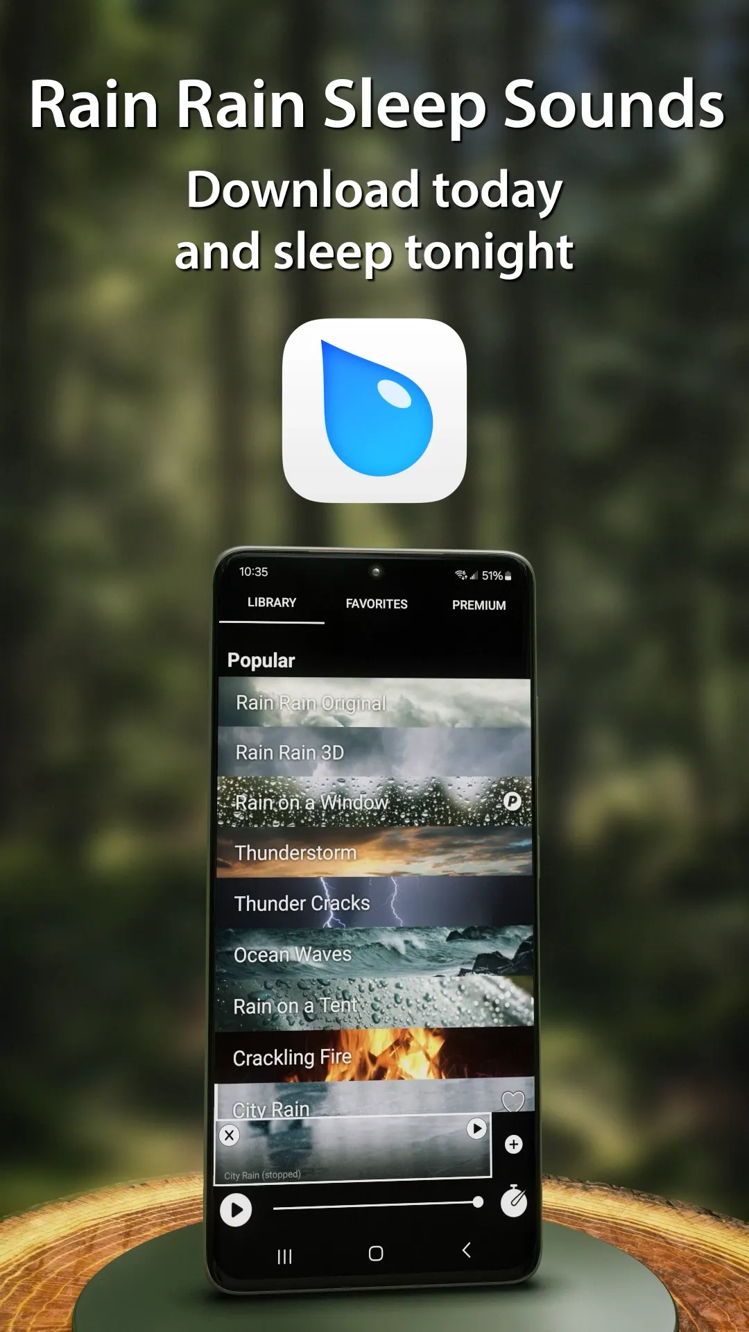 Rain Rain Sleep Sounds | Indus Appstore | Screenshot